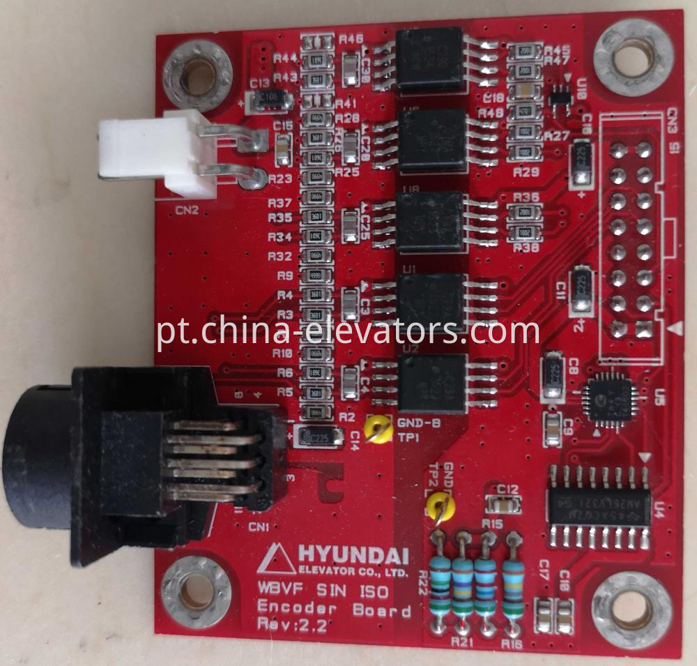 Hyundai Elevador WBVF SIN ISO / Placa codificadora Rev:2.2 / WTN-2177 Hyundai Elevator WBVF SIN ISO / Encoder Board Rev:2.2 / WTN-2177